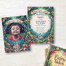 Search for enchanted forest birthday invitations Once upon a time