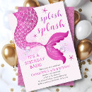 Search for pink mermaid invitations Splish splash