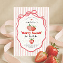 Search for red 1st birthday invitations Strawberry