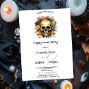 Search for gothic engagement party invitations Skull