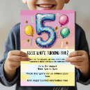 Search for five year old boy birthday invitations 5th birthday party