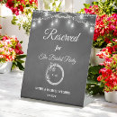 Search for reserved tabletop signs Chalkboard