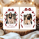 Search for red bow christmas cards Minimal