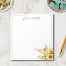 Search for watercolor sunflower notepads Yellow