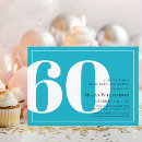 Search for modern 60th birthday invitations Typography