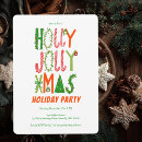 Search for holly christmas invitations Elegant