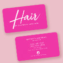 Search for hot pink business cards Hair stylist