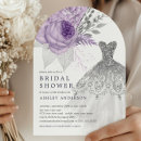 Search for silver bridal shower invitations Gown
