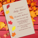 Search for leaves baby shower invitations October
