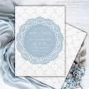 Search for lace baby shower invitations Blue