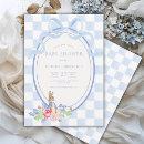 Search for blue gingham baby shower invitations Vintage