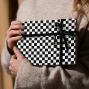 Search for black and white check wrapping paper Retro