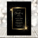 Search for gold black christmas invitations Sparkles
