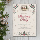 Search for holly berries christmas invitations Vintage
