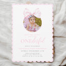 Search for onederful girl birthday invitations Pink