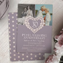 Search for pearl wedding anniversary invitations 30 years