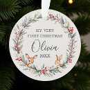 Search for nursery christmas tree decorations Baby first christmas