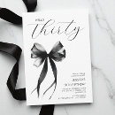 Search for hello thirty invitations Black and white