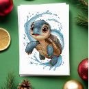 Search for cute turtle christmas cards Watercolor