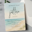 Search for beach elopement invitations Nothing fancy just love