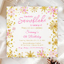 Search for gold snowflakes invitations Girl