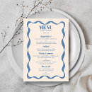 Search for retro wedding menus Dusty blue