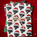 Search for funny dog wrapping paper Santa