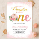 Search for pumpkin 1st birthday invitations Girl