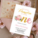 Search for pumpkin 1st birthday invitations Girl