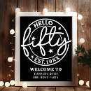 Search for 50th birthday welcome sign posters Script