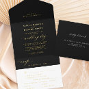Search for black and gold foil wedding invitations Chic