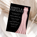 Search for womans female 30th birthday invitations Dress