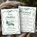 Search for rustic weekend hens party invitations Glamping