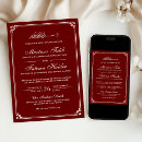Search for red border invitations Traditional