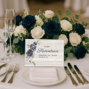 Search for navy blue silver wedding table cards Watercolor