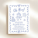 Search for whimsical baby boy shower invitations Hand drawn