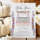 Search for purple and black baby shower invitations Floral