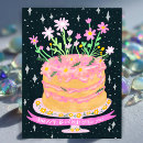 Search for pink flowers birthday postcards Modern