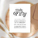 Search for retro 50th birthday invitations Black and white