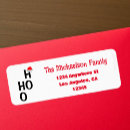 Search for ho ho ho return address labels Red
