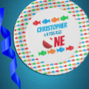 Search for fish birthday plates Blue