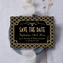 Search for 1920s save the dates Black and gold