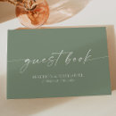 Search for elegant wedding guest books Sage green