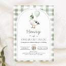 Search for lucky one birthday invitations Duck