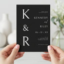 Search for modern typography wedding invitations Initials