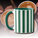 Search for green white striped mugs Pattern