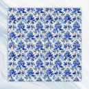 Search for blue floral pattern tiles Blue and white