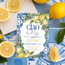 Search for blue and yellow bridal shower invitations Italian