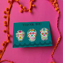 Search for day of the dead thank you cards Sugar skulls