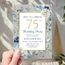 Search for surprise 75th birthday invitations Elegant
